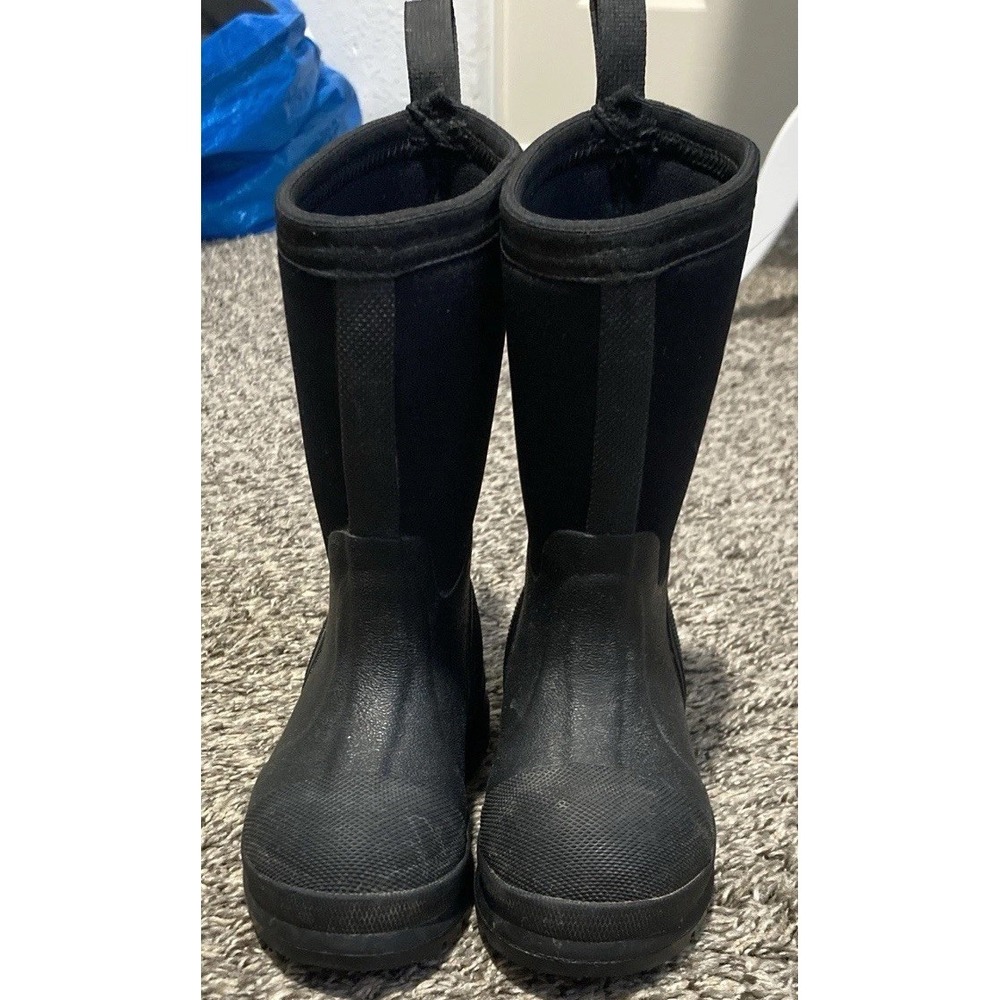 Muck Boot Company Kids C7 Black Waterproof Rain Boots Rubber Neoprene